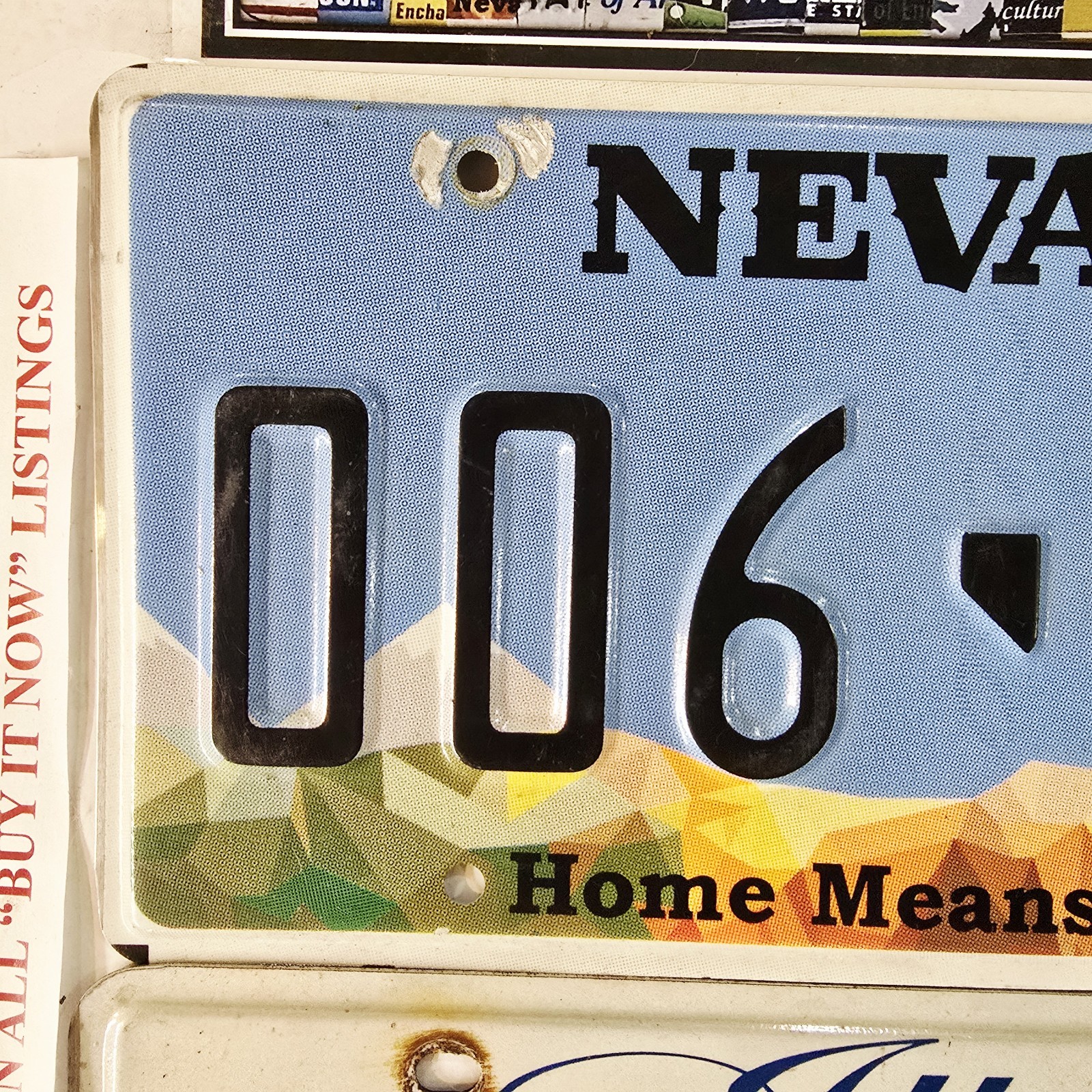 License Plate Lot 🔥FREE📬🔥 2 Tags Nevada 006 E37 & Illinois K69 1343