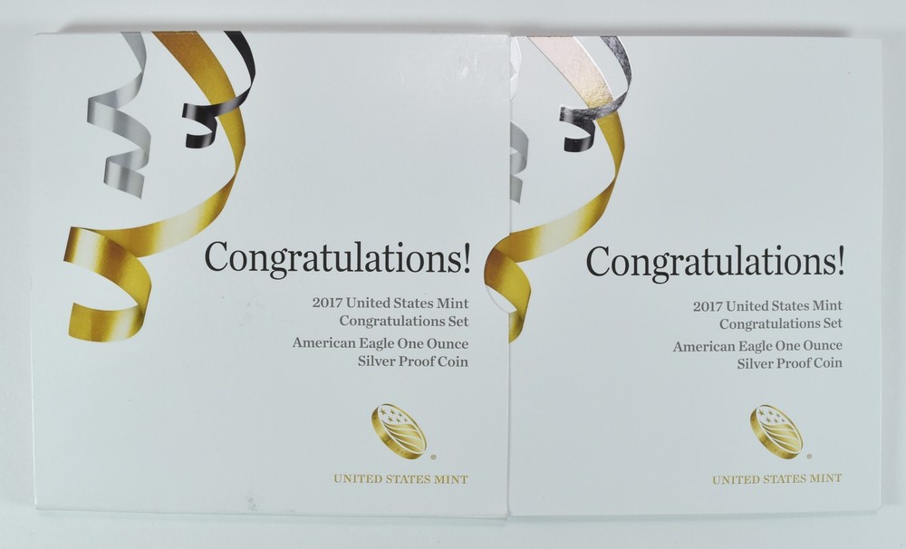 2017 American Silver Eagle Congratulations Set OGP - NO Coin