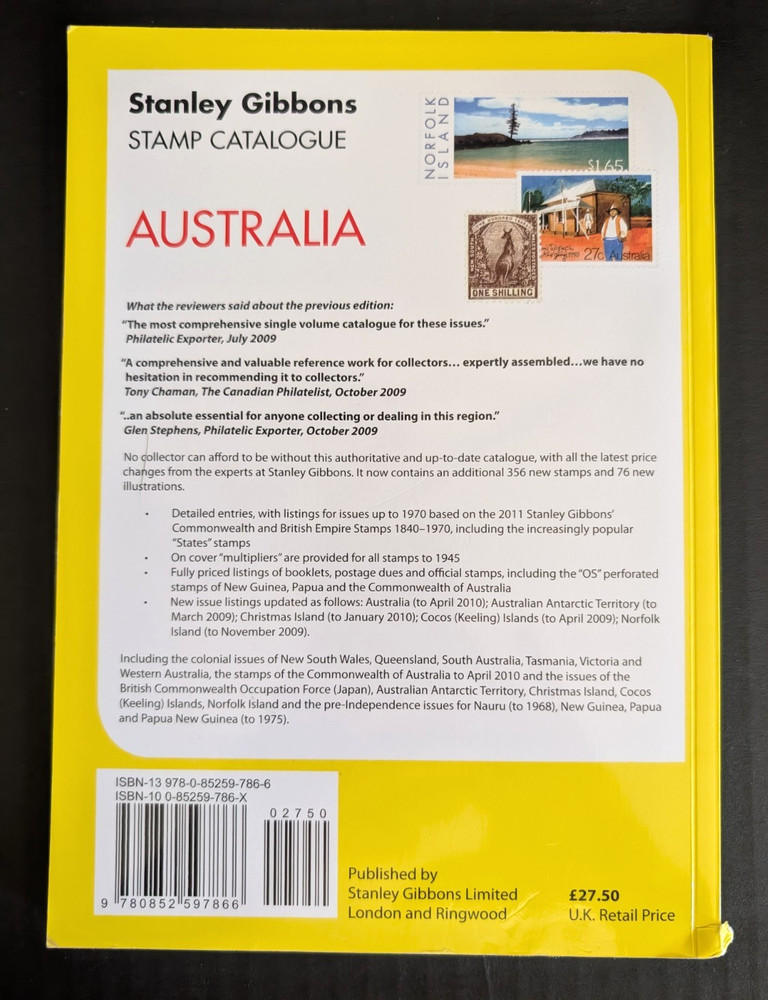 Stanley Gibbons Commonwealth Stamp Catalogue Australia 2010