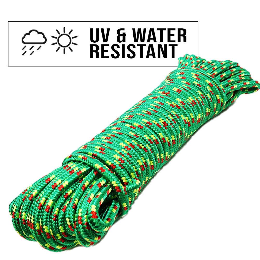 3/8" x 100' Utility Diamond Braided Polypropylene Multi Purpose Rope - BoxerTool