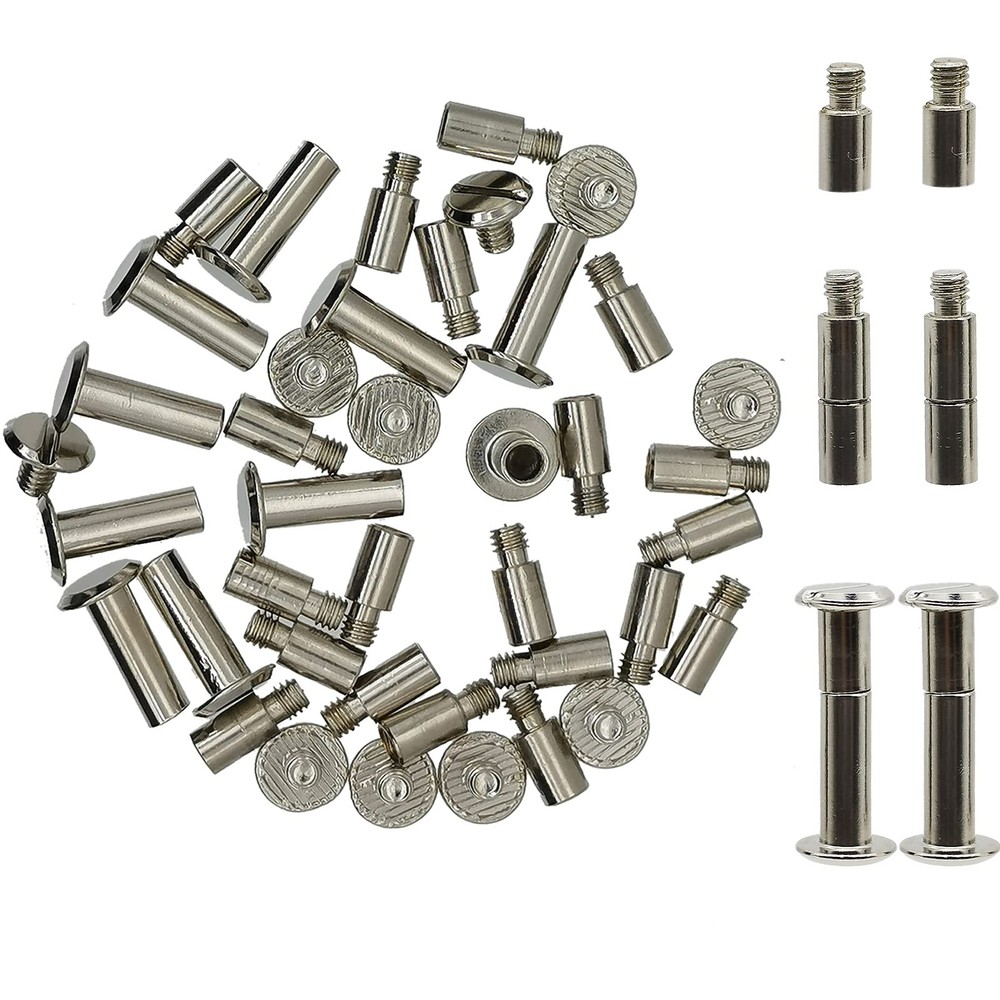 30 Pack Chicago Screws and Extention Posts for Binding Extending Scrapbook Ph...