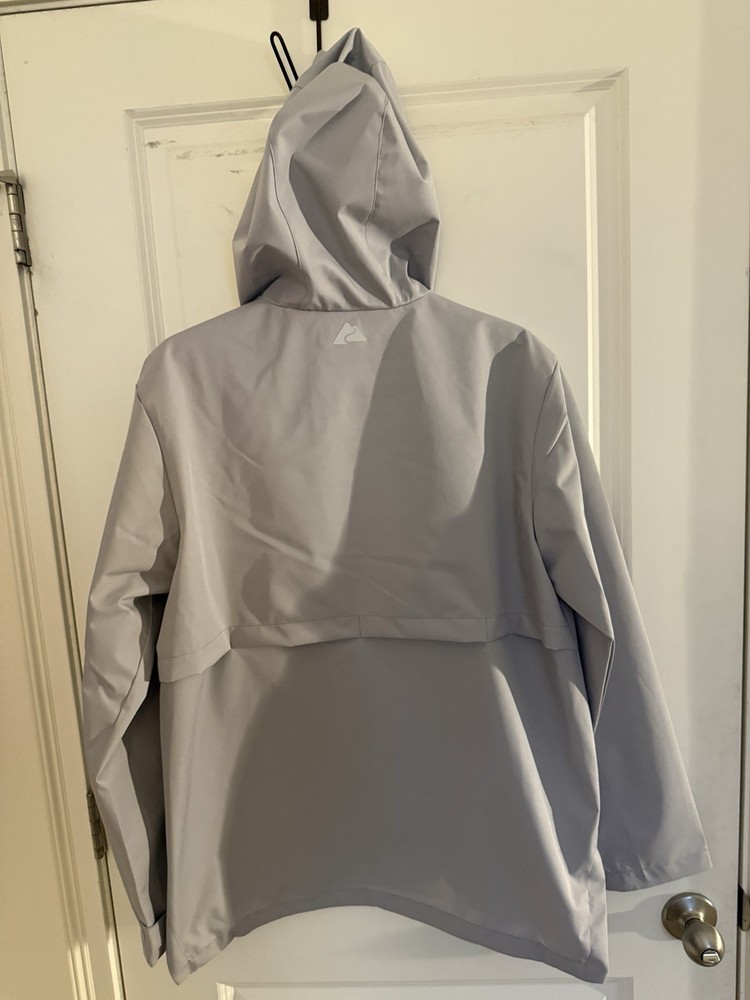Ozark Trails Rain Jacket Gray Size Medium Water Resistant- Vented Back + Pockets