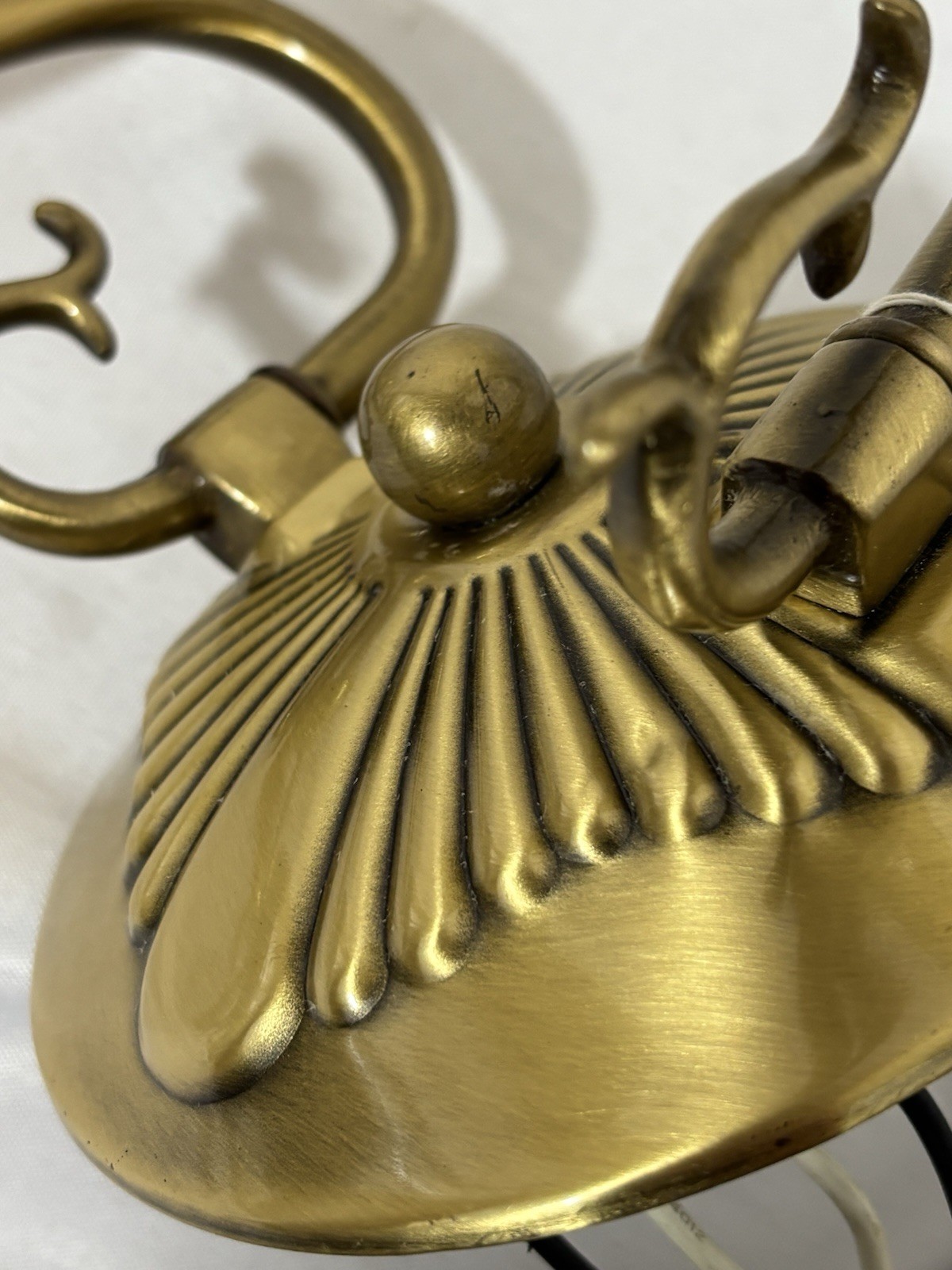 Vintage NOS Murray Feiss Brass Double Wall Sconce 12.5"W 2 Arm