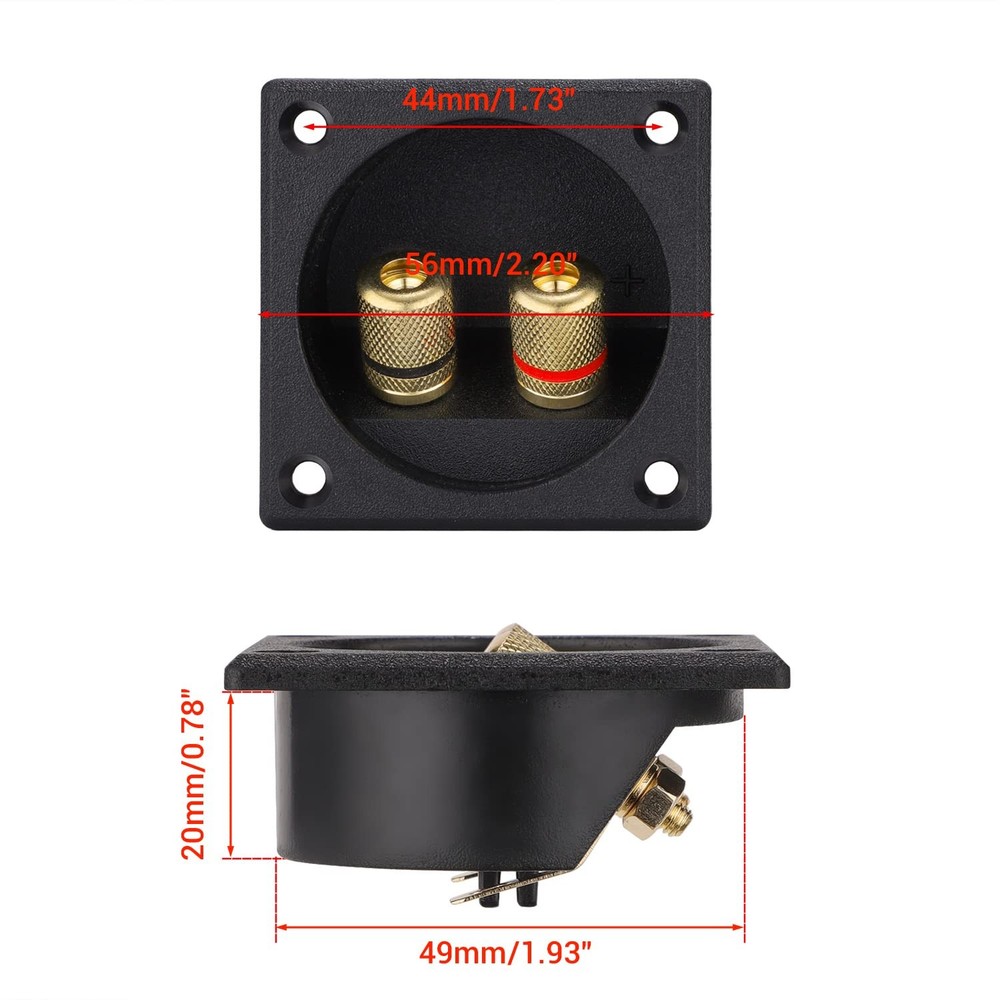 Facmogu 2PCS 2.2 Inch Square 2-Way Speaker Box 2-way Square,