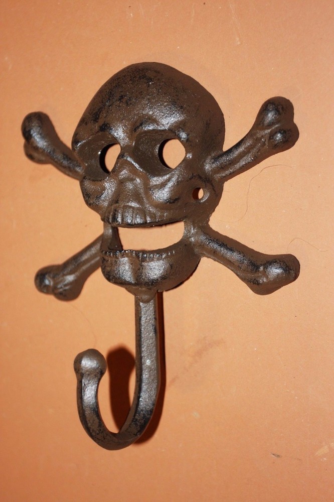 (3)pcs, Vintage Motorcycle Wall hook, Biker Garage Wall Decor, Solid Cast Iron