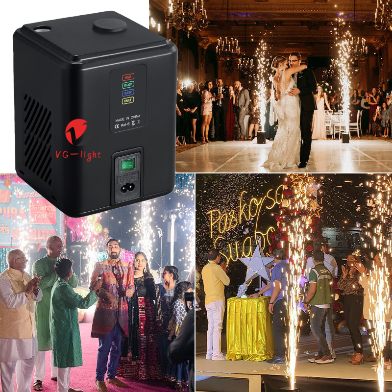 350W Cold Spark Machine Mini Stage Effect Firework Machine DJ Club Event Wedding