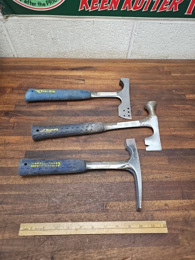 D22- 2 ESTWING Hatchets & Mason Hammer USA