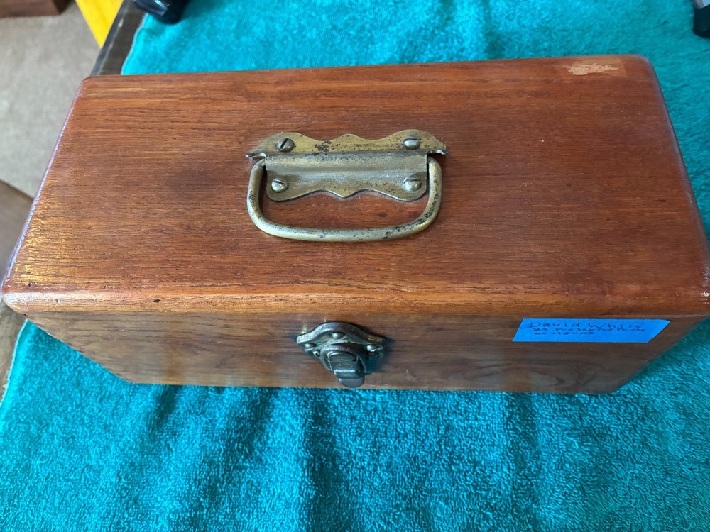 David White plain utility Level/Transit/ Oak Box 1954 vintage