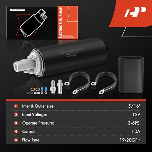 Universal External Pump 255LPH High Pressure Inline Fuel Pump with