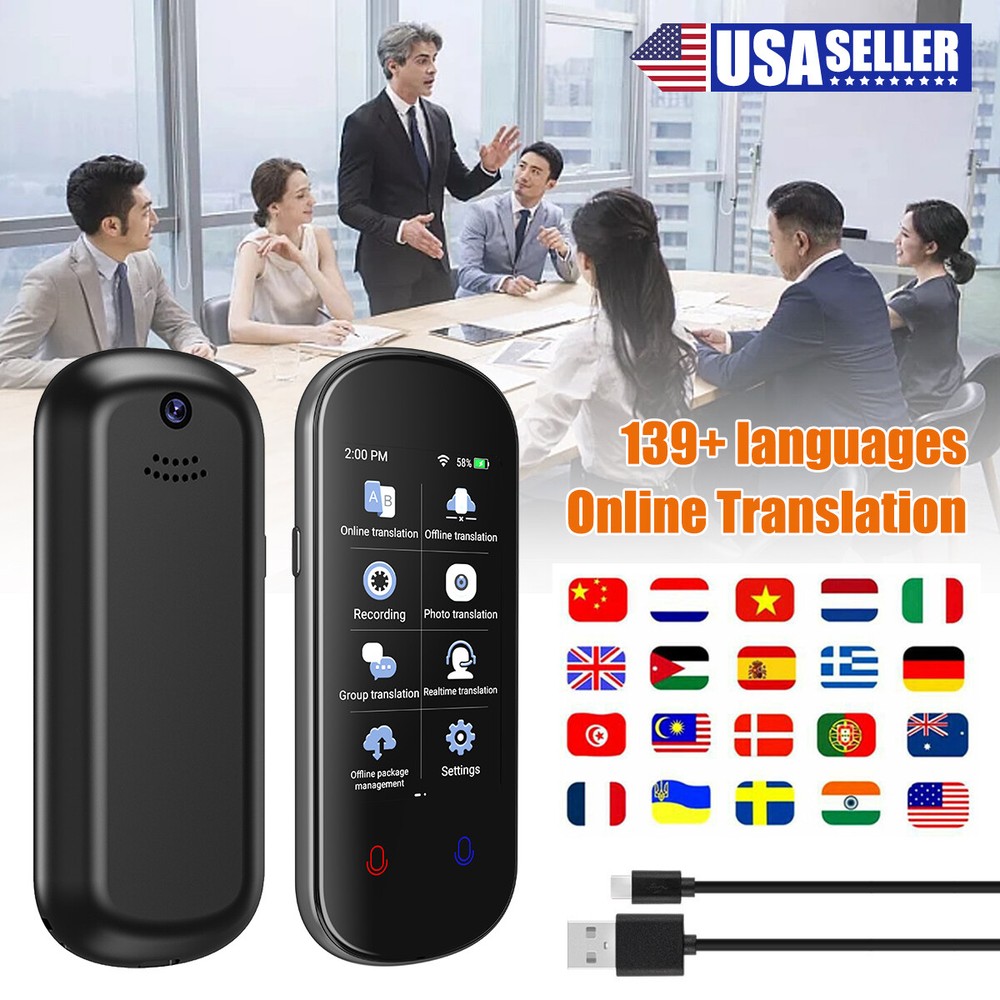 Language Translator Device, Portable Two-Way Real-Time Translator,138+ Languages