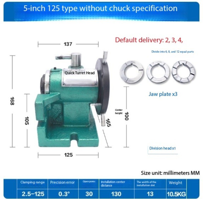 Universal Drilling Machine Vertical/Horizontal Dual-Use Indexing Plate