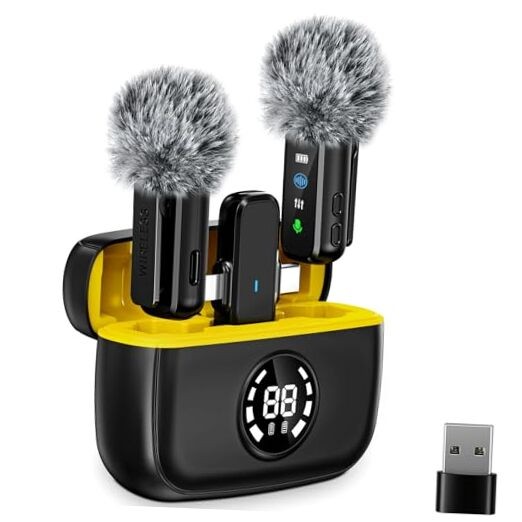 3 in 1 Wireless Lavalier Microphone for Android/Tablets/PC Intelligent Noise