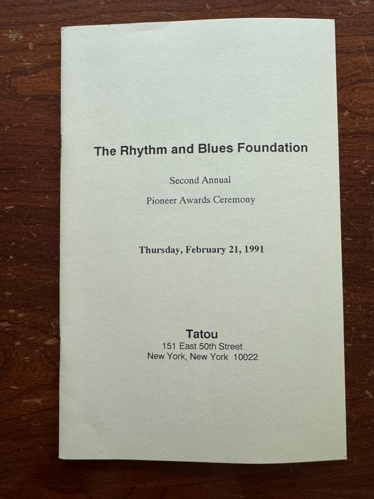 Rhythm & Blues Foundation Pioneer Awards Program 1991