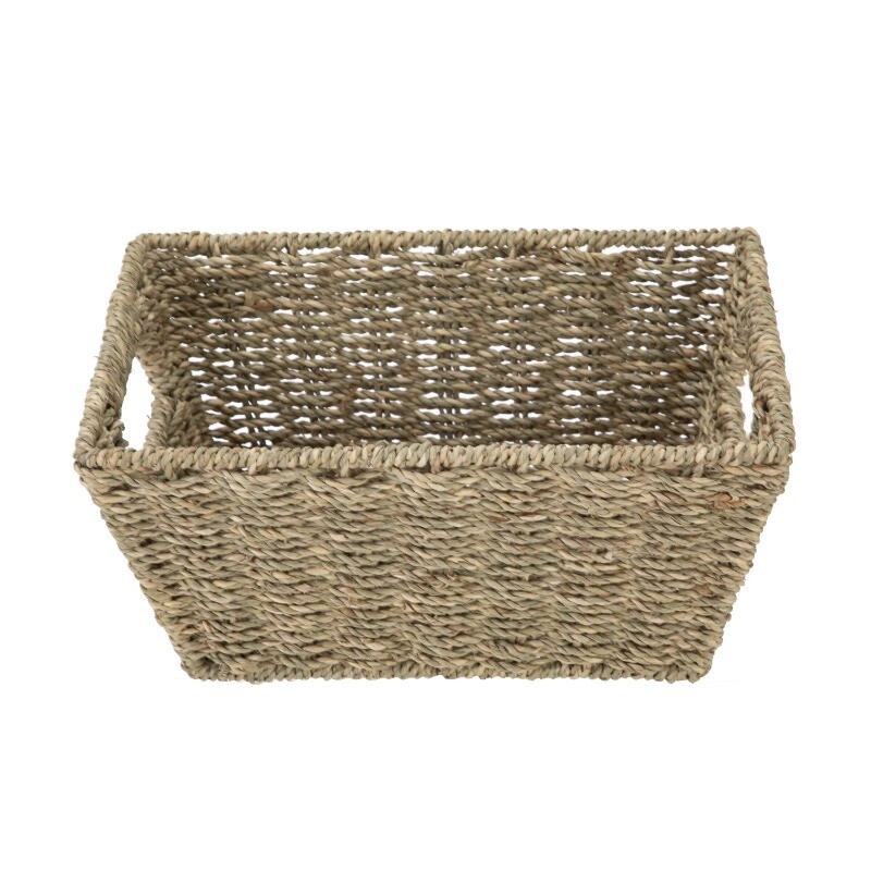 Homezone Natural Handwoven Seagrass Basket, Rectangle