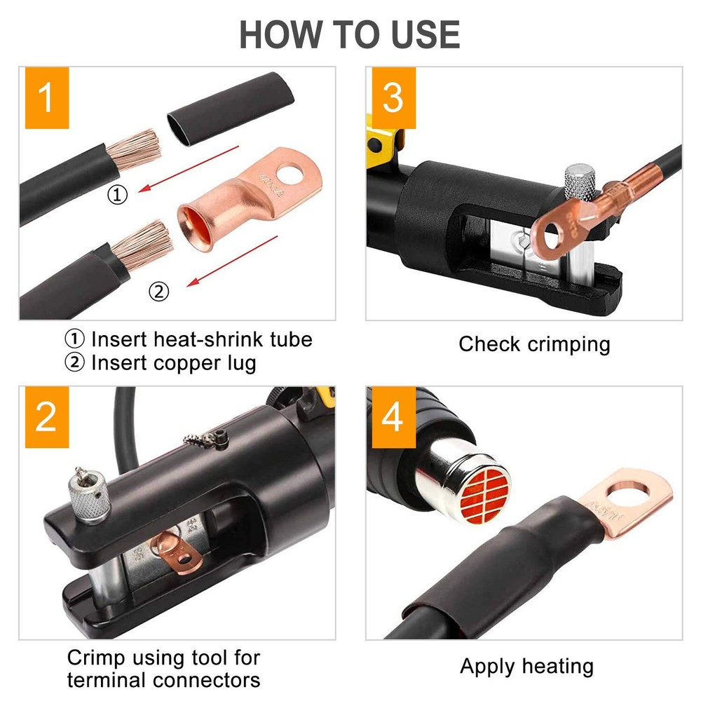 30/10PCS Bare Copper Cable Wire Lugs Ring Terminals Battery Wire Welding Cable
