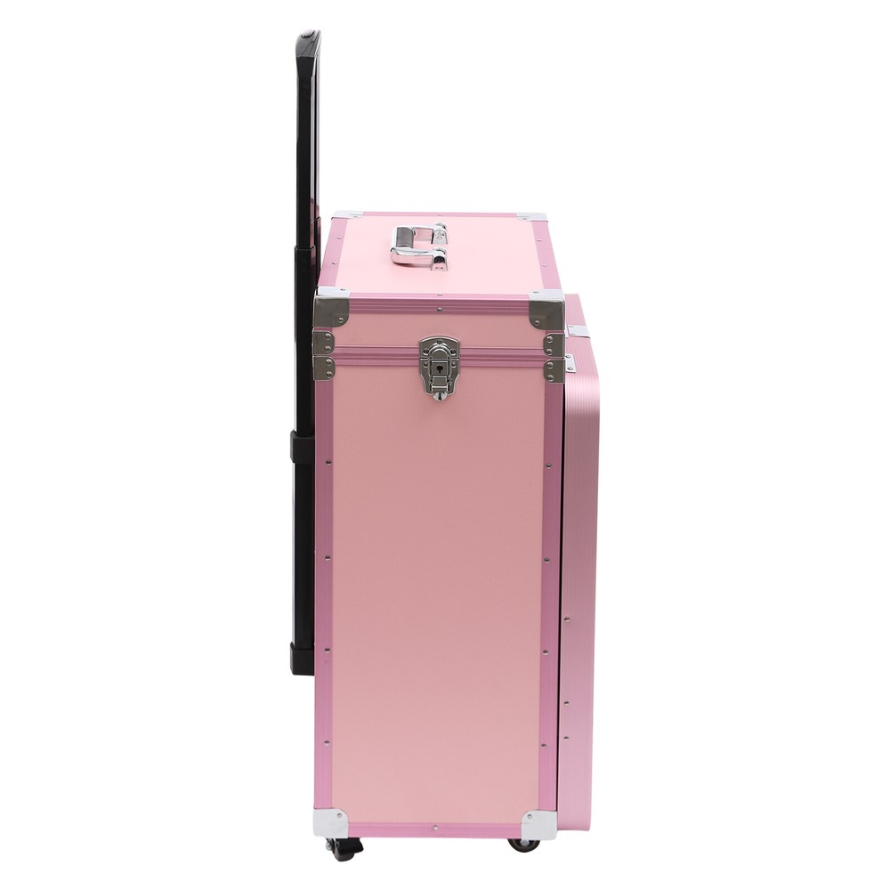 Nail Desk Mobile Station Rolling Makeup Train Case Manicure Table