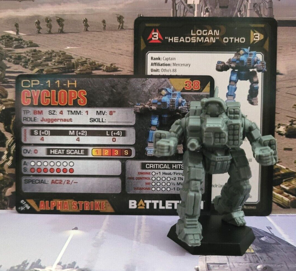 Battletech Cyclops Mech Inner Sphere Black Remnant Command Lance Miniature