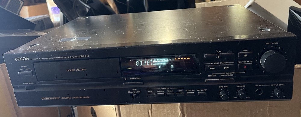 Denon DRS-640 Single Cassette Deck TESTED WORKING