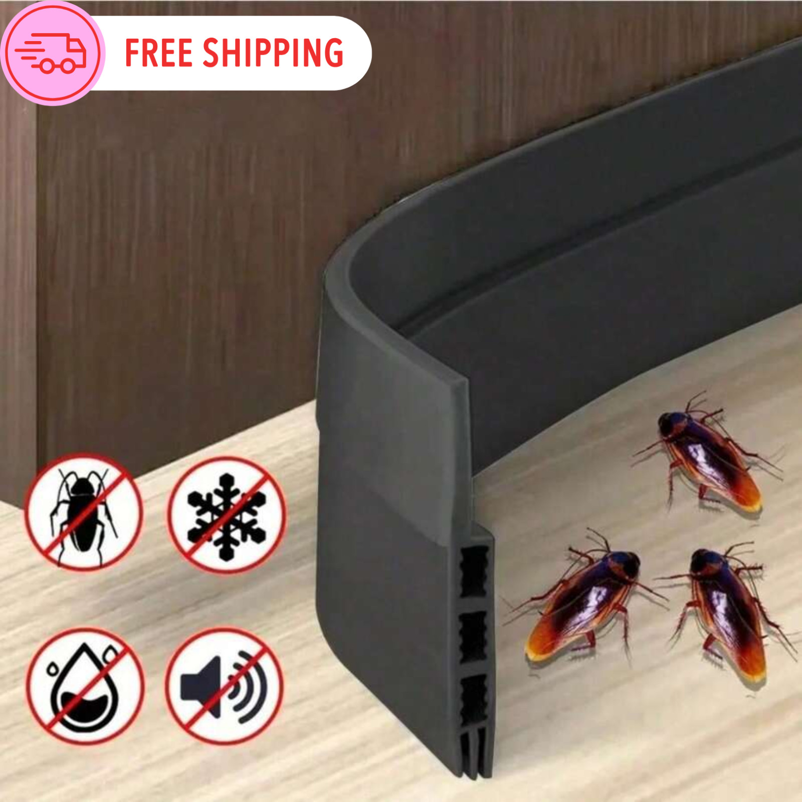 Self-Adhesive Door Draft 1M Door Bottom Weather Strip Door Sweep Insect Blocker