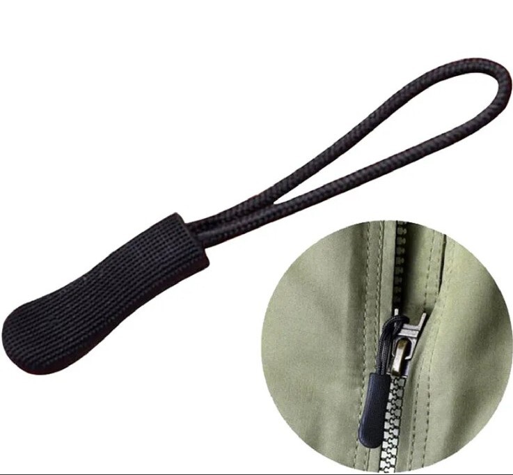 4PC Zipper Pull Puller End Fit Rope Tag Replacement Clip Broken Buckle Fixer Zip