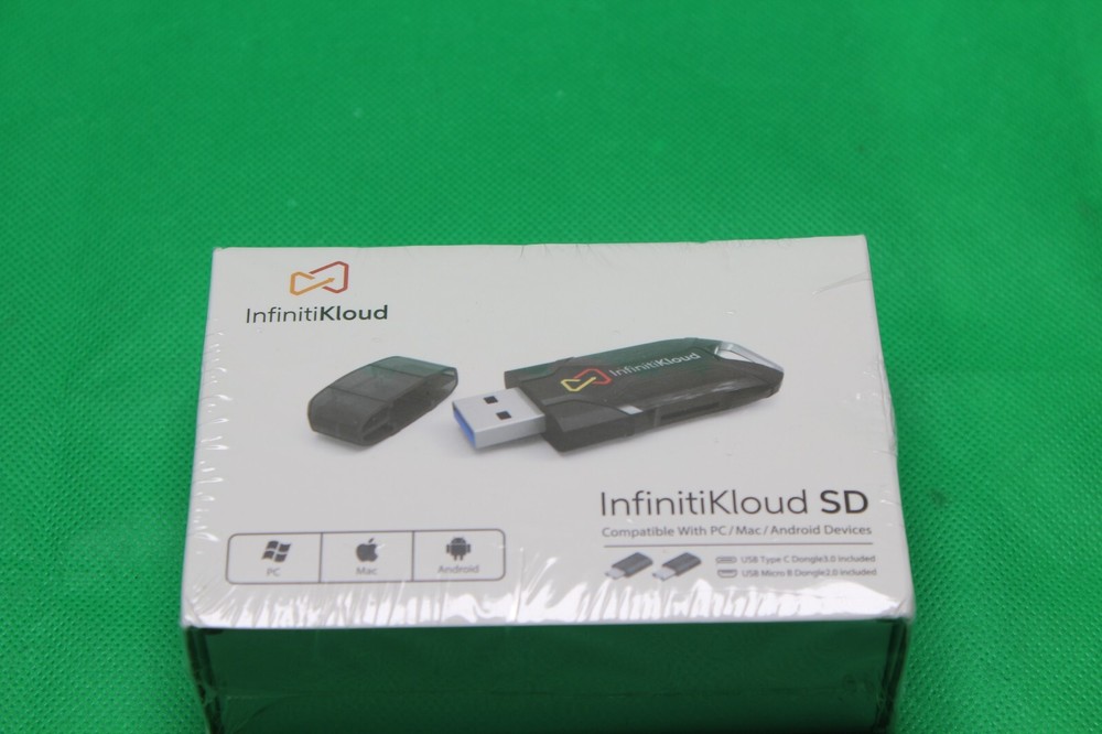 InfinitiKloud SD USB Powered Backup Drive NEW SEALED 3.0