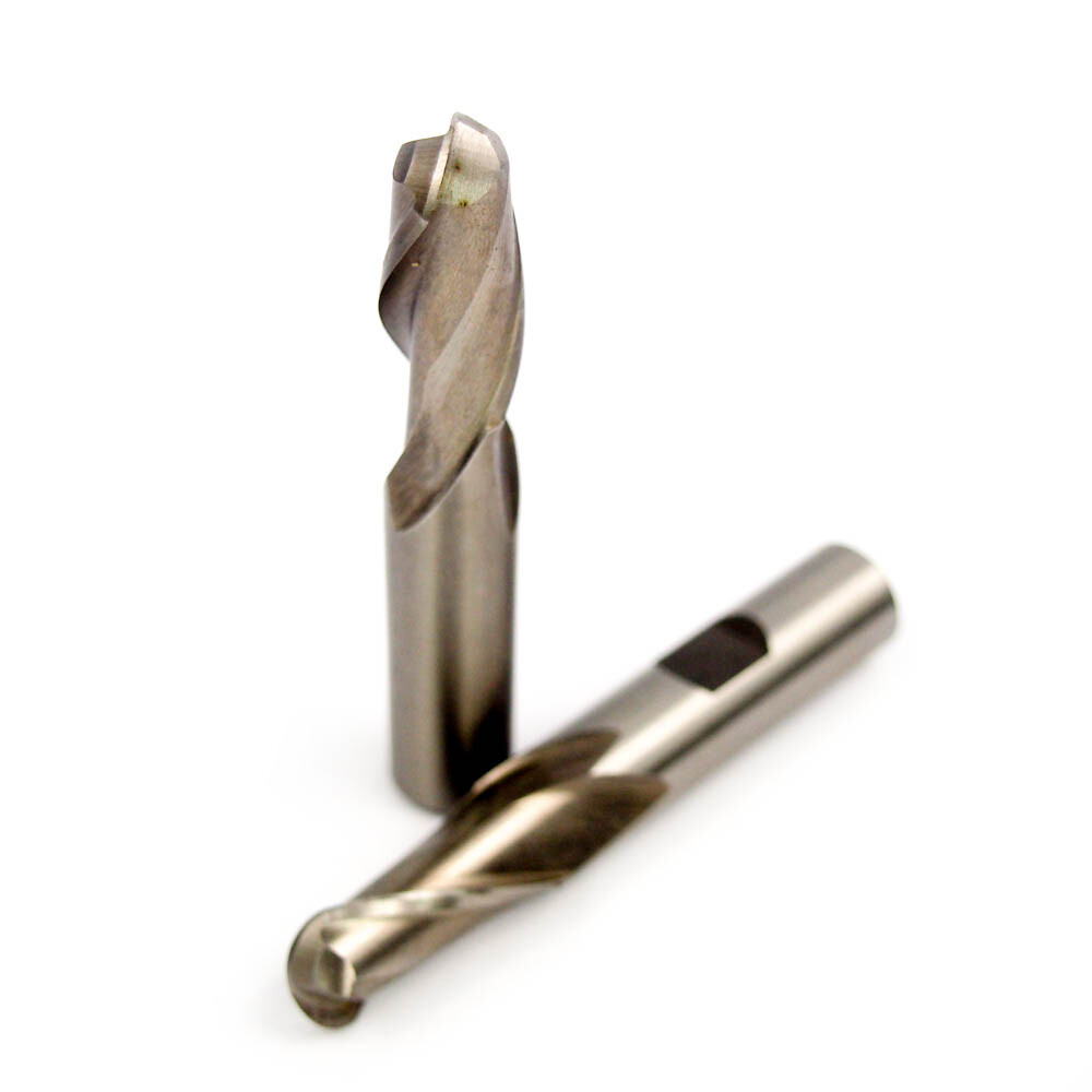 Ball End Mills 1/2" 2FL HSS 1" LOC x 3" OAL (2 Pcs)