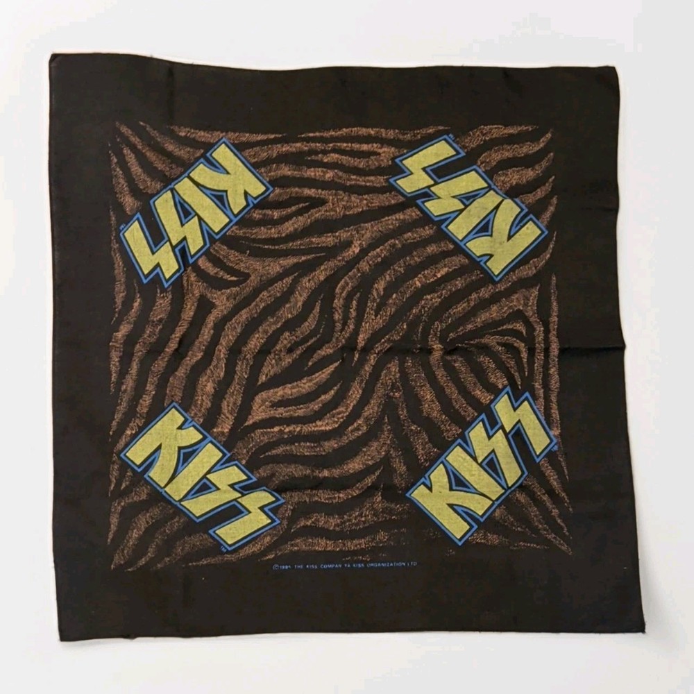1985 40th Anniversary KISS ANIMALIZE Bandana !!!RARE!!!