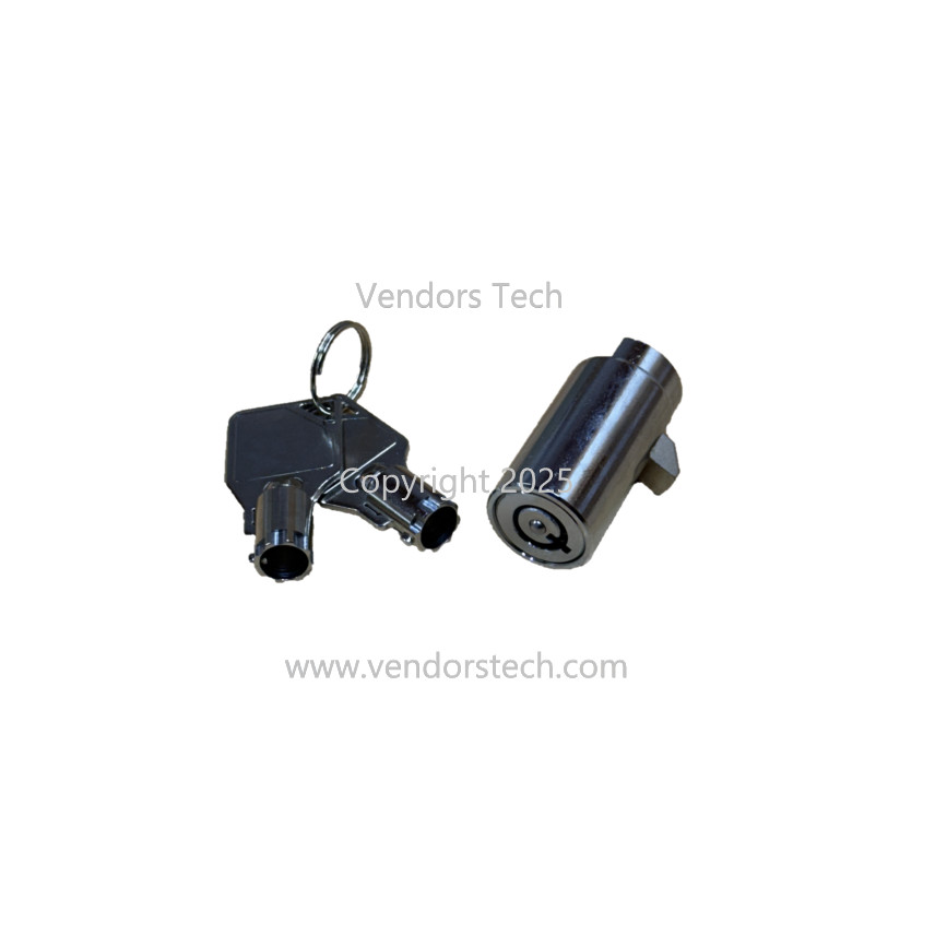 Vending Machine Plug Lock For L/T Handles, Universal, Fits All Models