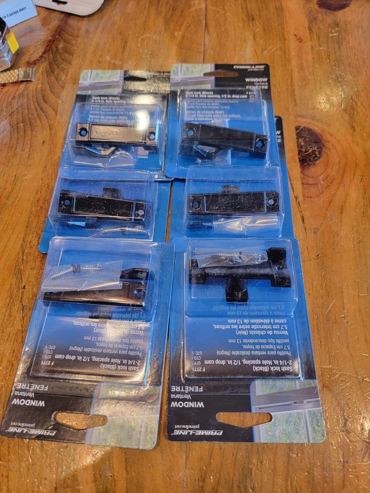 F 2771 Sash Lock, Deep Offset Latch, 9/32 In. Projection, 6 Pack