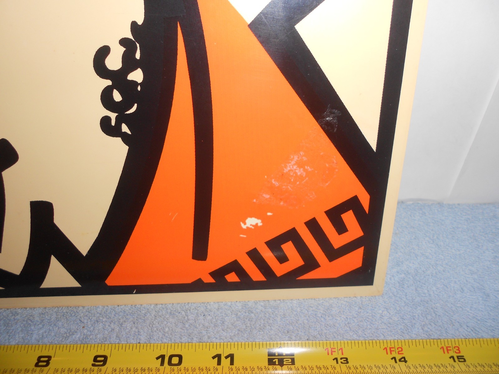 VINTAGE ORIGINAL LITTLE CAESARS PIZZA 14 x 14 in PLASTIC ADVERTISING SIGN - X132