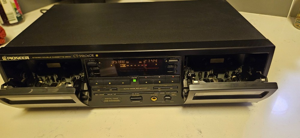 Pioneer CT-W606DR Digital Processing Double Cassette Deck Tested Works Pristine
