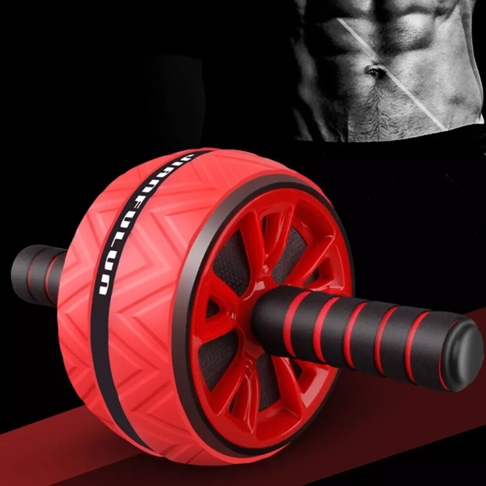 Fodoto Ab Roller Abdominal Exercise Roller with Automatic Rebound (Red Color)