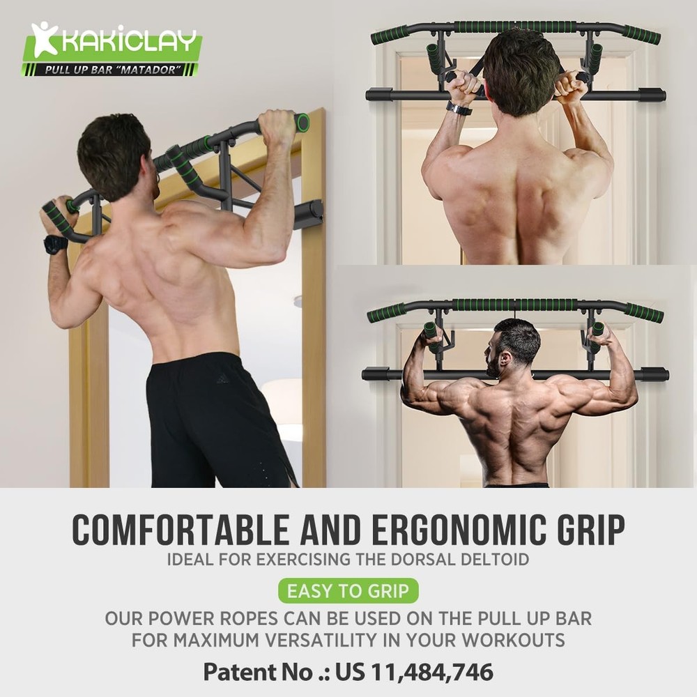 KAKICLAY New Upgrade Pull Up Bar for Doorway - Foldable Design & Space-Saving...
