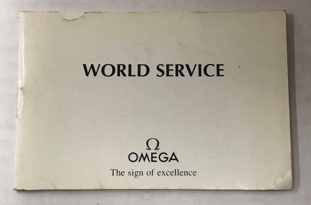 Omega watch Original world service booklet