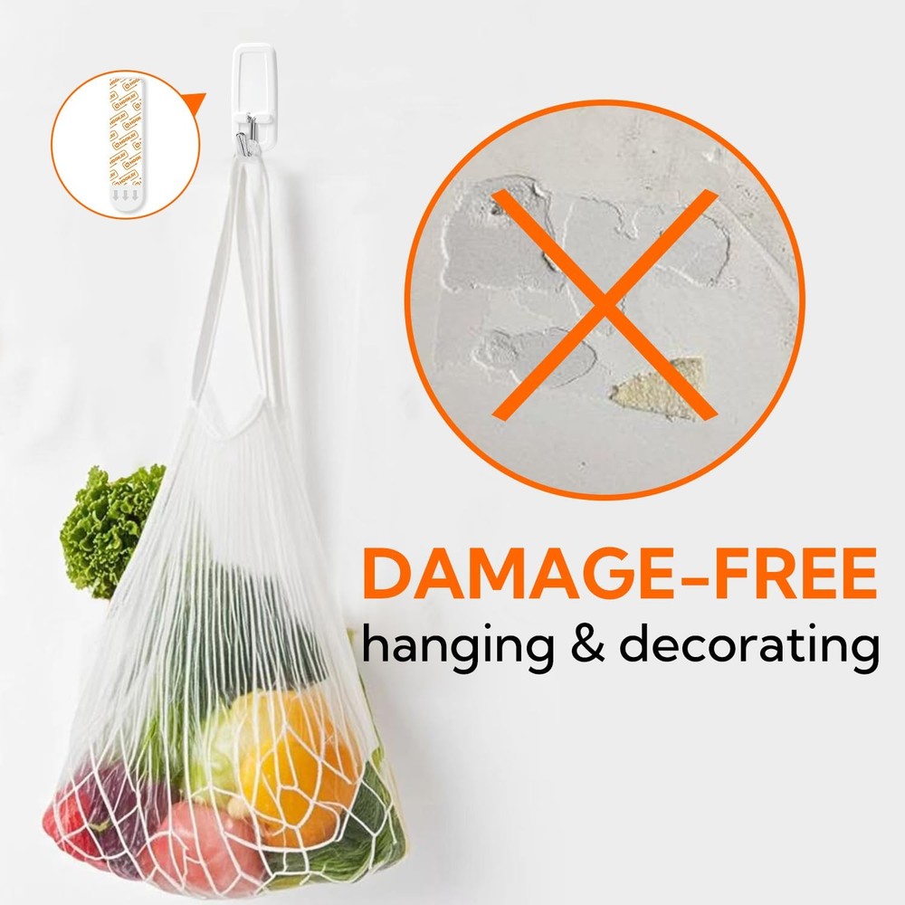 Upgrade Medium Refill Adhesive Strips, Damage-Free Hanging Strips for Indoor ...