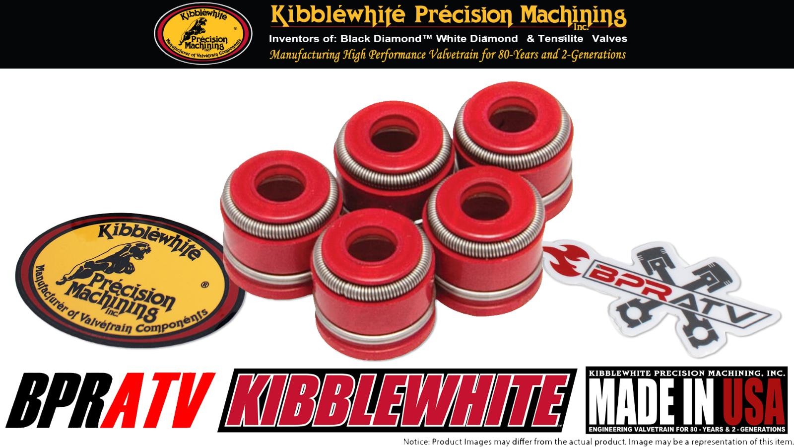 YFZ450 04-13 YZ450F '03-06 KPMI Valve Kit Intake Exhaust Stainless Red Seals OEM