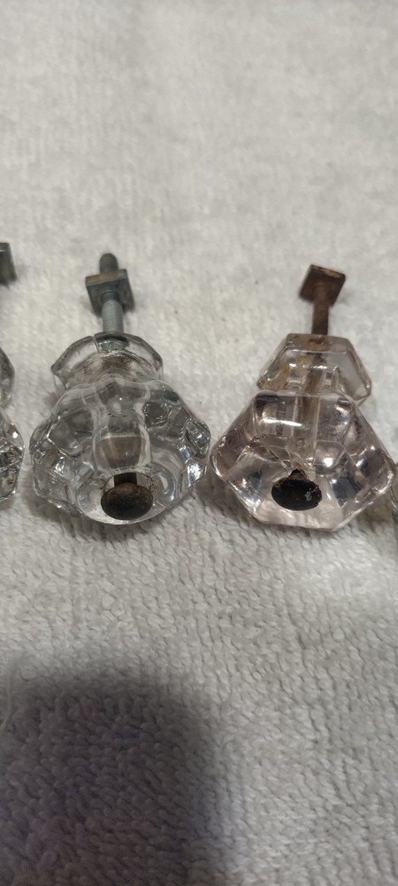 6 Vintage Beautiful Pulls Knobs for Cabinets/Drawer - Antique Crystal