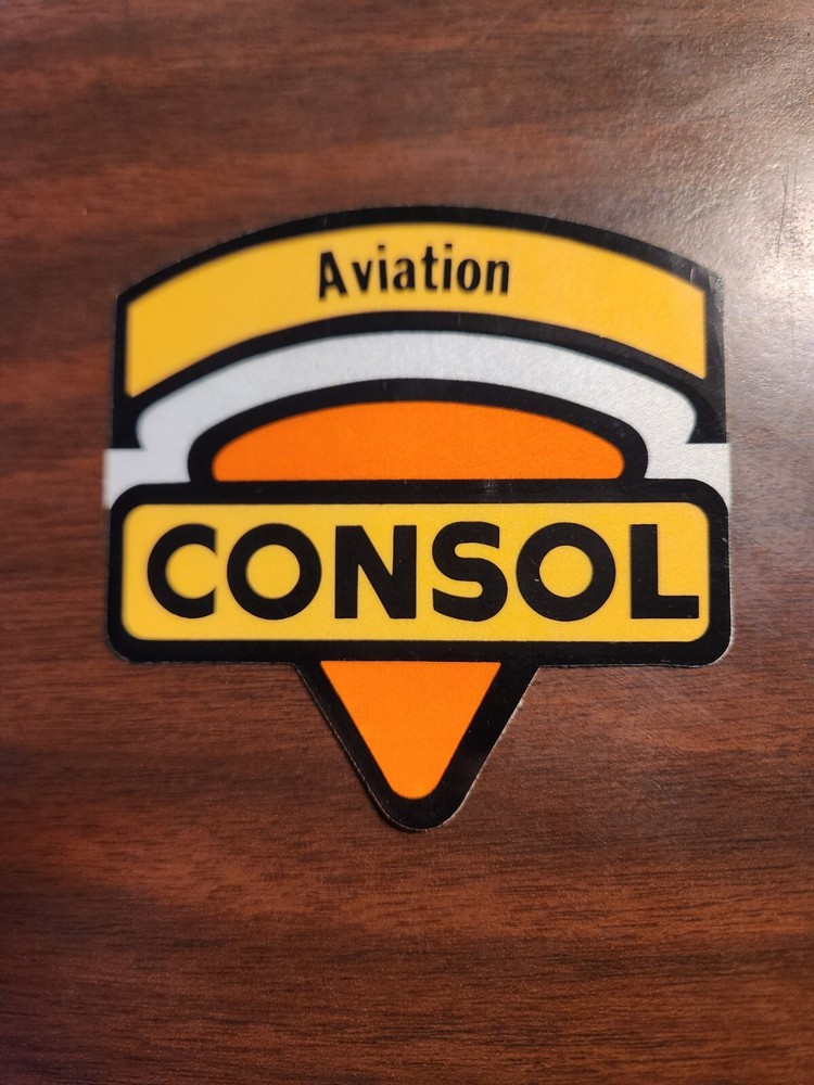 AVIATION SHIELD WHITE BACK CONSOL COAL MINING STICKER