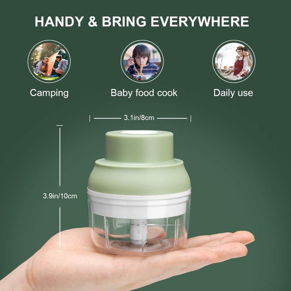 Electric Garlic Chopper Mini, Garlic Masher Crusher, Food Processor Small wit...