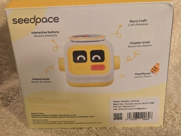 Seedpace Interactive Player Starter Set - Screen-Free Storyteller - Model XHS10A