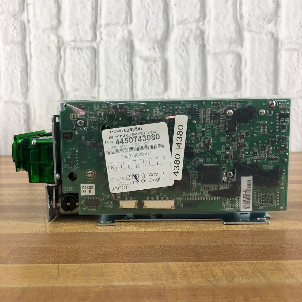NCR Motorized Card Reader Track2 + w Std Shutter PN: 445-07643080C (WORKS)