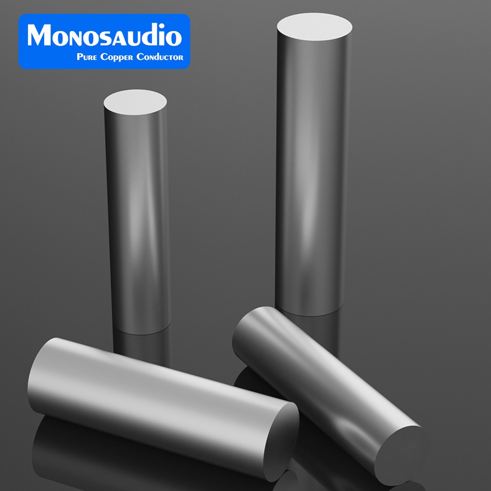 Monosaudio Audio Cable Solid Pure Silver End Terminal HiFi Cable Tube Wire Crimp