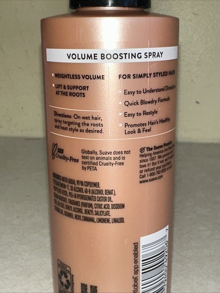 4 Pack Suave Root Lifting Volume Boosting Spray 6oz FREE SHIPPING