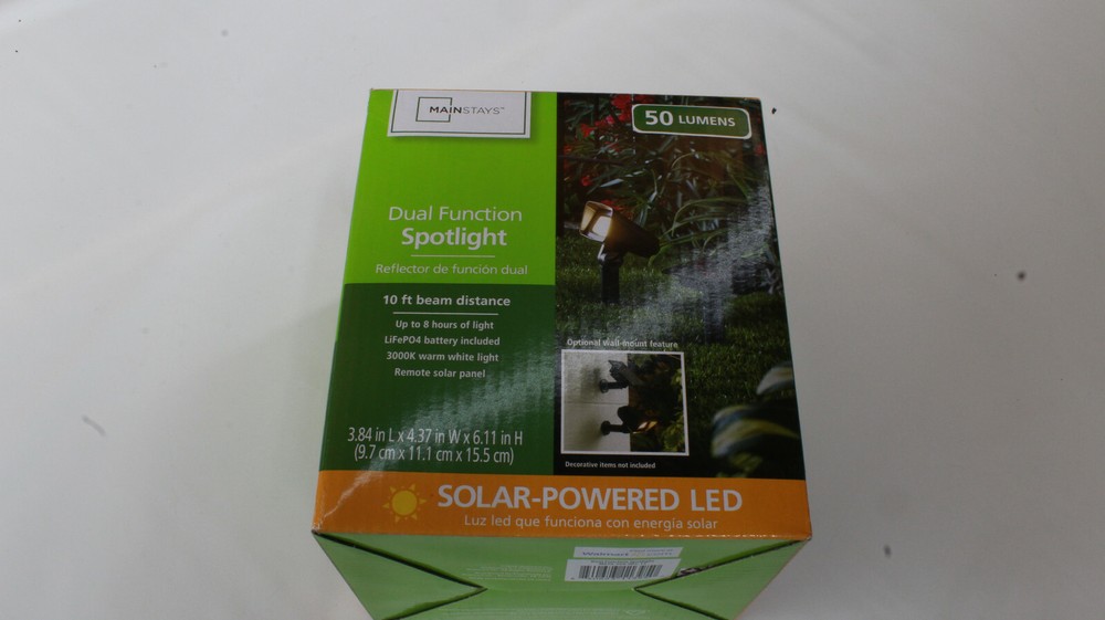 Solar Powered LED Dual Function Landscape Spotlight, 50 Lumens