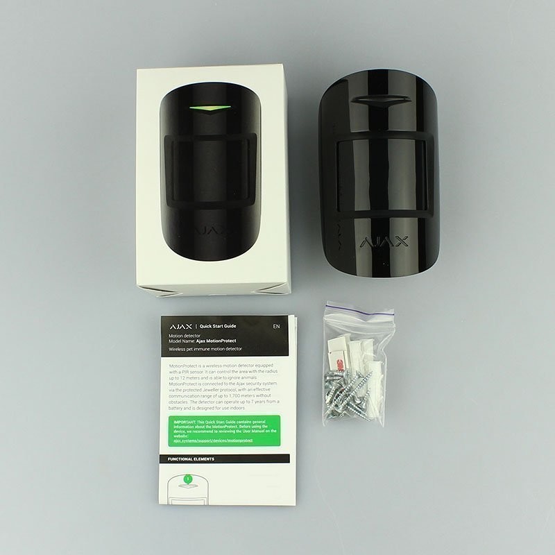 Wireless motion detector Ajax MotionProtect Plus with microwave sensor (black)