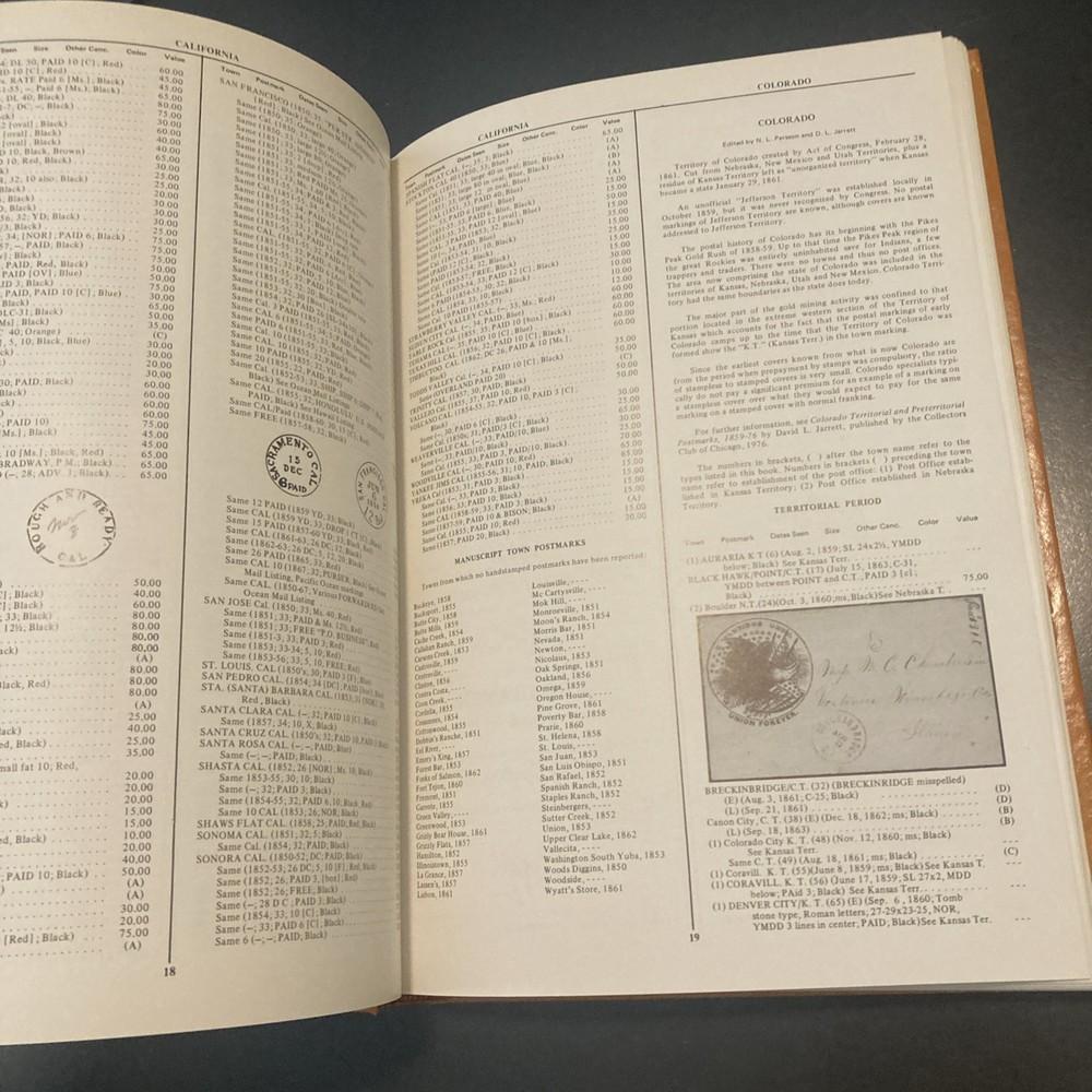 American Stampless Cover Catalog, Third Edition, Hardcover