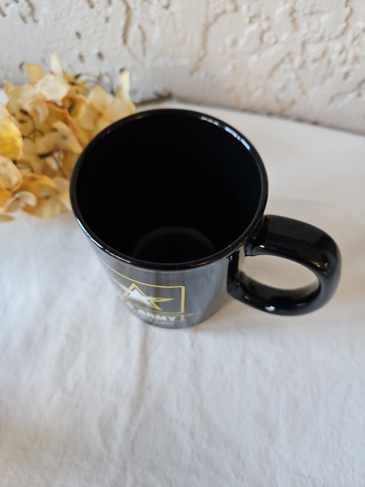 US Army 12oz Black Coffee Mug Cup