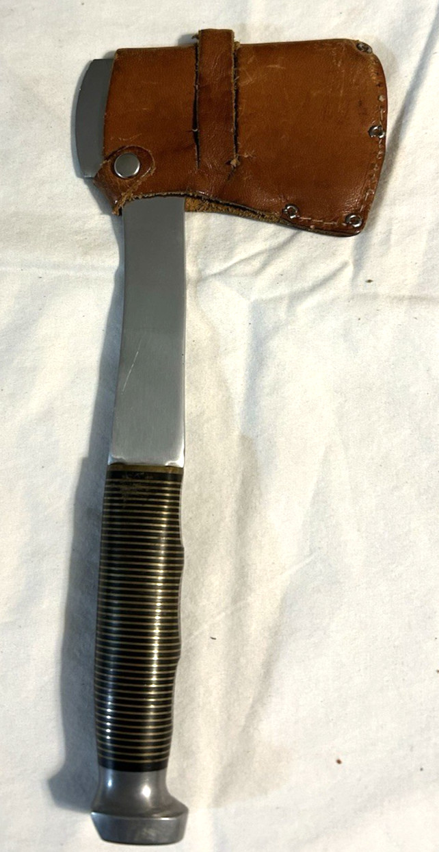 Vintage Hunter/Woodsman Axe with Sheath Excellnt Condition