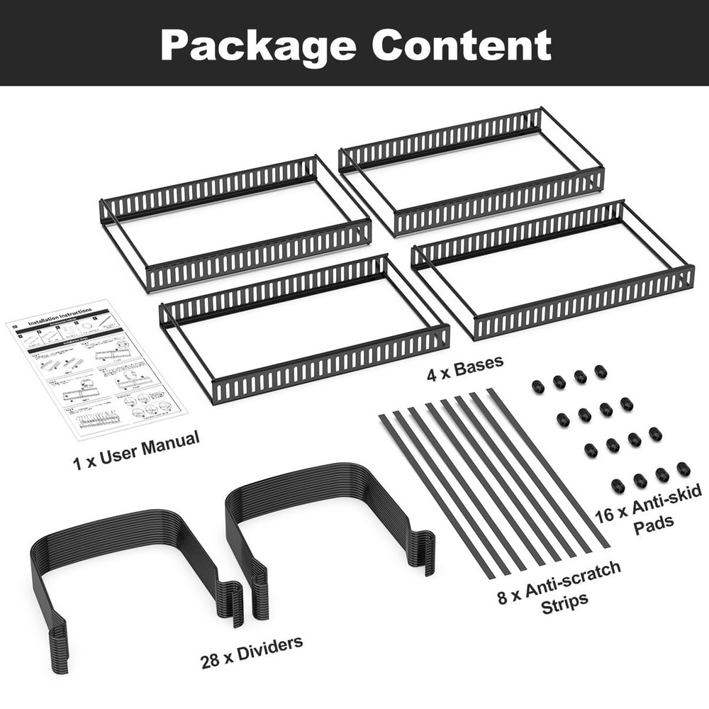 Housolution 2 Pack Baking and Cookie Sheet Organizer, 12"-23" Expandable Cutt...