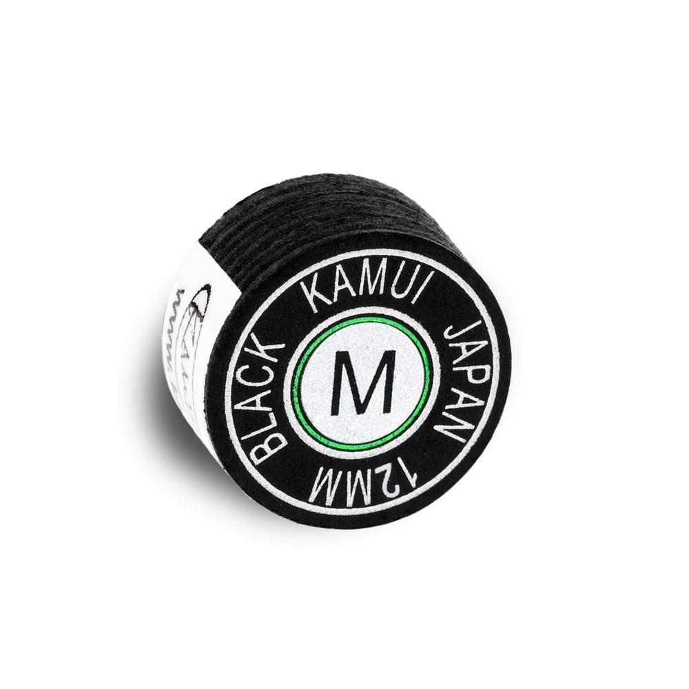 Black Laminated Pool Billiard CUE TIP - 1 pc (Medium, 12 mm)